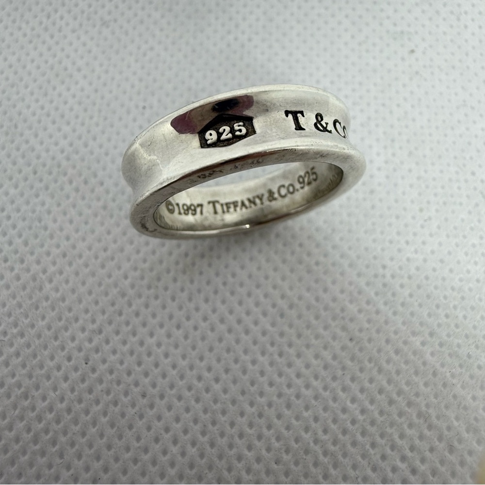 Tiffany & Co. 1827 Concave Sterling Silver Band Sz 9.5 - Picture 2 of 5
